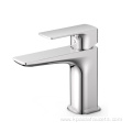 Tall Black Handle Chrome Bathroom Faucet